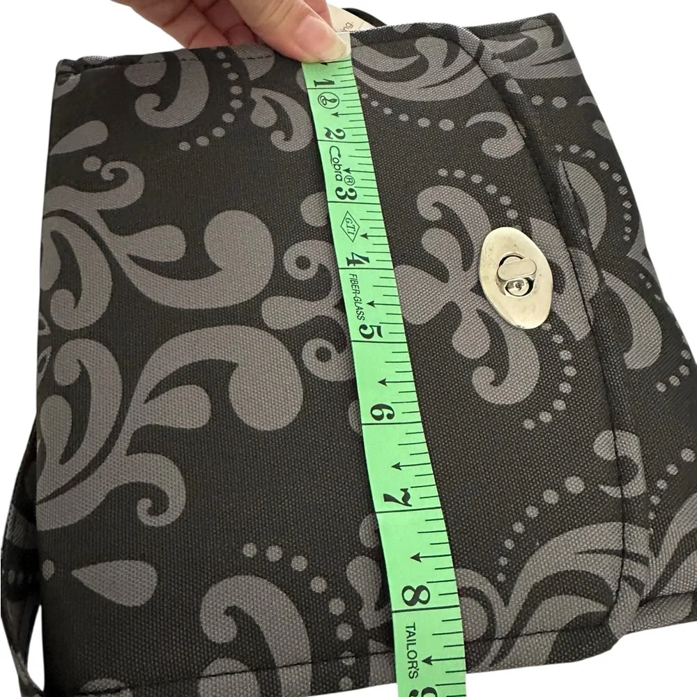 LillyBit Uptown Diaper Clutch 3 Way Bag Gray Damask NWT
